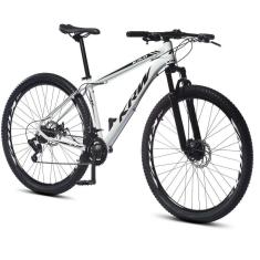Bicicleta Aro 29 Krw Alumínio 24 Vel Freio A Disco X52 Quadro 17 Branco-Preto
