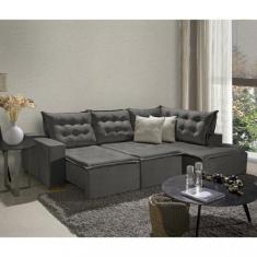 Sofá de Canto Montana 4 Lugares Retrátil Reclinável 2,70x1,98M Molas B