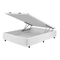 Cama Box Baú Casal Branco Platinum 138x188x41