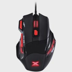 Mouse gamer vx gaming black widow 2400 dpi ajustavel E 06 botoes preto com vermelho USB