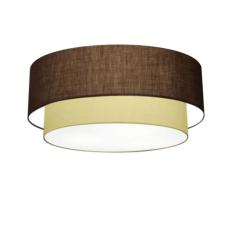 Plafon Duplo Cilíndrico Md-3064 70x60cm Bivolt Café Bege