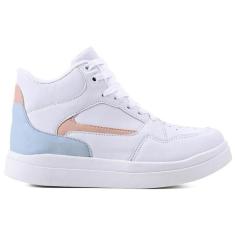 Botinha de Academia Fitness Tênis Feminino Fit Esportivo Cano Alto Caminhada Treino-Feminino