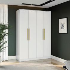 Guarda-Roupa 4 Portas 2 Gavetas Kappesberg Adapt Branco