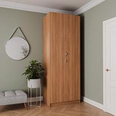 Guarda Roupa Hera 2 Portas com Cabideiro 2 Gavetas Cabecasa Madeiramadeira Louro