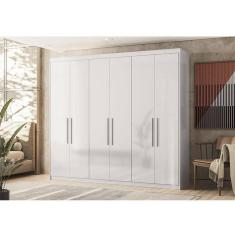Guarda Roupa Casal Ambiente Venice 62480 Branco Brilho - Demóbile