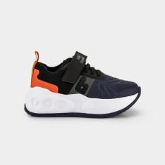 Tênis Infantil Bibi com Rodinhas Skatenis Azul Marinho Preto-Masculino