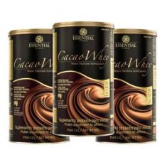 Kit Com 3 Cacao Whey 900G Essential Nutrition