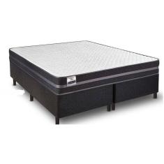 Cama Box Queen com Colchão 22x158x198cm Bogotá Cinza