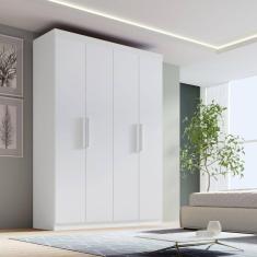 Guarda-Roupa Solteiro Fenix 04 Portas 03 Gavetas Branco