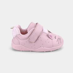 Tênis Infantil Bibi Fisioflex Originals Rosa de Gatinho-Feminino