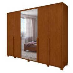 Guarda Roupa 6 Portas C/ Espelho Easy Space Frassino Lopas