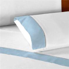 Lençol de Berço 3 pçs Ponto Palito Percal 200 Fios 100% Algodão - Dryk