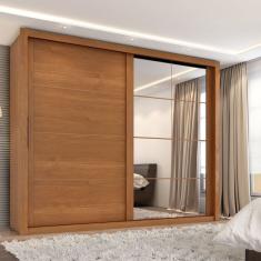 Guarda Roupa Casal 8 Espelhos 2 Portas De Correr Essencial Cinamomo