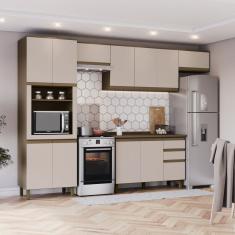 Cozinha Completa 5 Peças 100% Mdf Com Torre Quente Connect Duna-cristal Ii