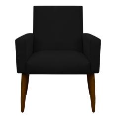 Poltrona Decorativa Nina Cadeira Escritório Recepção preto