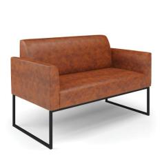 Sofá Namoradeira Base Industrial Preto Marisa Corano D03 - DRossi - D'