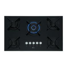 Cooktop a Gás Fischer TC Infinity 26298-57077 5 Bocas Vidro Temperado Tripla Chama Preto Bivolt
