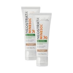 Kit 2 Protetor Solar Neostrata Minesol Oil Control FPS 70 Pele Morena 40g	