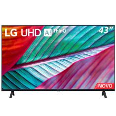 Smart TV 43" LG 4K UHD ThinQ AI 43UR7800PSA HDR, Bluetooth, Alexa, Google Assistente, Airplay2, 3 HDMIs