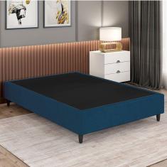 Base Box King Reforçada Itália 37x193x203cm Arte Cúbica Azul