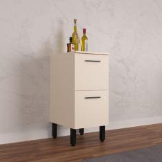 Balcão de Cozinha 40cm 1 Porta 1 Gaveta Larissa Móveis Sul Off White