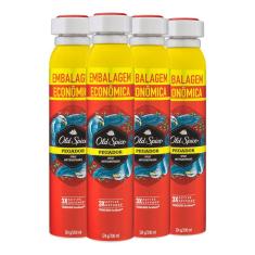 Kit Desodorante Aerosol Old Spice Pegador 200ml - 4 unidades