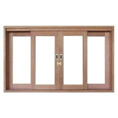 Janela de Correr Madeira Panorâmico 1,20mx1,60m Madersilva