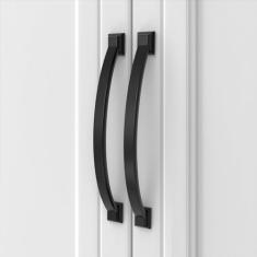 Asidrama Pacote com 10 puxadores de armário preto fosco de 192 mm (7,5 pol.) Puxadores de armário de cozinha para puxadores de gaveta de armário