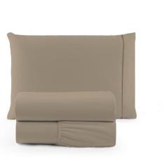 Jogo de Lençol Solteiro 3 Peças Algodão 180 Fios Ponto Palito Percal -