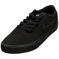 Nike SB Chron 2 Tênis masculino de lona, Preto/Preto/Branco, 35