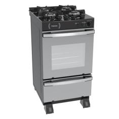 Fogao 4 Bocas Venax Palladio Vitreo Preto Fosco Gas GLP 127 V
