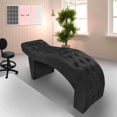 Maca Cama Suede Para Salão De Estética Cílios Maquiagem