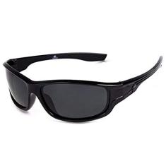Óculos Escuros Polarizado Design Esportivo Resistente Com Proteção UV Preto