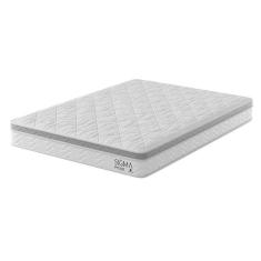 colchão viúva sigma molas ensacadas (22x128x188) branco e cinza