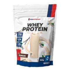 Whey Protein Concentrado 900g New Nutrition, Baunilha