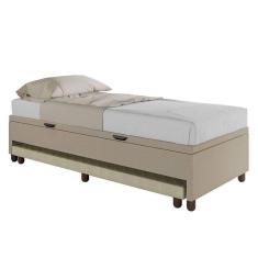Bicama Casal Box Com Baú 138x188cm Samy S05 Linho Bege - Mpozenato