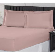 Jogo de Cama Casal Queen 400 Fios Percal 03 Peças Com Aba, Antiácaro, 