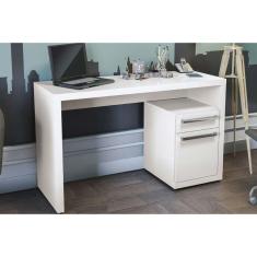 Mesa Escrivaninha Casal S970 Com 1 Porta E 1 Gaveta Branco Kappesberg