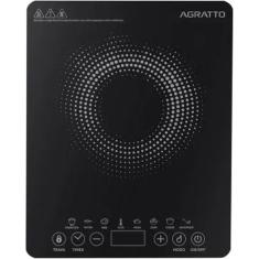 Cooktop Indução 1200W Vitrocerâmico 1 Boca Preto ACKI01-01 Agratto 110V