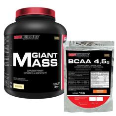 KIT Giant Mass 3 kg + BCAA 4.5 1kg - Bodybuilders, Baunilha