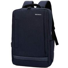 Mochila de ombro de nylon externo USB de carregamento para fone de ouvido mochila bolsa de computador, design de descompressão respirável