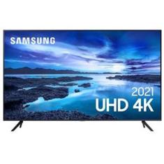 Samsung Smart TV UHD 4K 75&quot; com Processador Crystal 4K, Controle Único, Alexa Built in e Wi-Fi - UN75AU7700GXZD