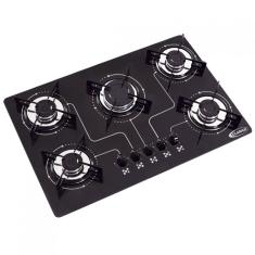 Cooktop 5 Bocas a Gás Automático Clarice Eletrodomésticos Preto