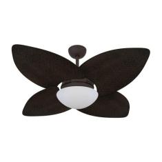 Ventilador de Teto Kovalski Marrom Texturizado 4 Pás Palmae Tabaco 127