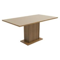 Mesa Madesa Retangular Tampo de Madeira 5275 - Rustic/Crema, Rustic/Cr