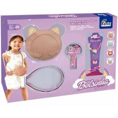 Kit de Beleza Infantil Bolsinha Redonda Gatinho Rosa Fenix