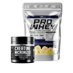 Whey Protein Refil 1Kg + Creatina Pura Micronizada 300g - Pro Healthy 