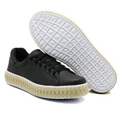 Tenis Casual Feminino Dia a Dia Sola Sisal Confortavel - DK SHOES, Pre