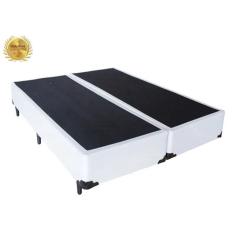 Base Box Casal Bipartido A colchões Sintético Branco 40x138x188
