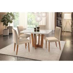 Conjunto Sala de Jantar Patros 4 Cadeiras Mobillare